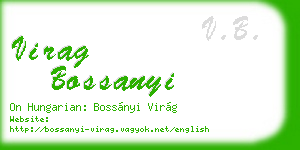 virag bossanyi business card