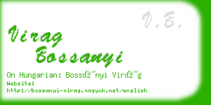 virag bossanyi business card